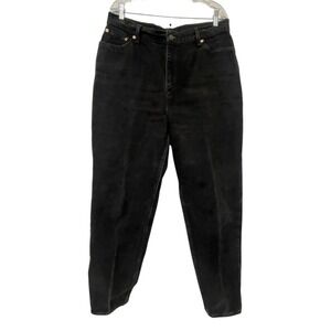Levi's 550‎ Relaxed Fit Tapered Leg Jeans Womens 18W Dark Wash Black Denim Vtg